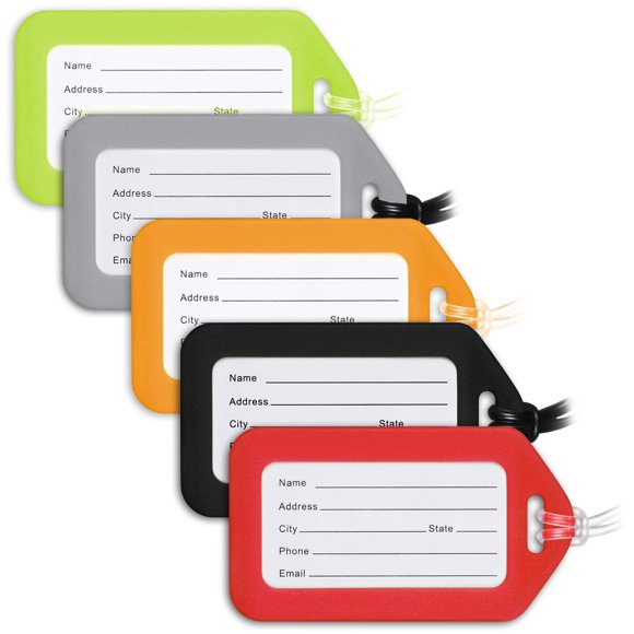 Mifflin-USA Luggage Tags (Variety, 100 PK), Bag Tag for Baggage, Suitcase Tags Bulk