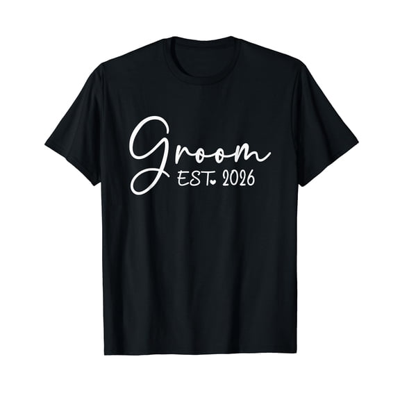 Groom Est. 2026 Matching Groom Bride 2026 Engagement Wedding T-Shirt