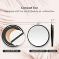 thumbnail image 2 of 15X Magnifying Mirror – Use for Makeup Application - Tweezing – and Blackhead/Blemish Removal – 6 Inch Round Mirror with Three Suction Cups for Easy Mounting, 2 of 6