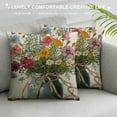 thumbnail image 3 of PRATYUS Summer Wildflower Throw Pillow Covers, Nature Flower in Vase Square Pillowcase Cushion Case for Couch Sofa Home Farmhouse Decor 20x20in, 3 of 5