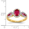 thumbnail image 3 of Primal Gold 14 Karat Yellow Gold Diamond and Ruby Ring, 3 of 6