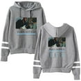 thumbnail image 5 of James Arthur Merch Hoodie Striped Sleeves Printed Pattern Pocketless Pullover Sweatshirt, 5 of 7