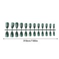 thumbnail image 4 of Soidarity 24 piezas de uñas postizas, accesorio de moda para mujer, puntas de uñas para el salón del hogar Juegos de manicura Verde oscuro brillante, 4 of 5