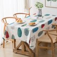 thumbnail image 3 of Fall Sunflower Vinyl Tablecloth Rectangle Plastic PVC Oilcloth Tablecloths Wipeable Table Cloth Cover for Foot Folding Tables Kitchen Dining Room Table Crafting x, 3 of 7