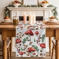thumbnail image 2 of Table Runner 60 Inches Long for Kitchen Dining, Red Mushrooms Dresser Scarf Farmhouse, Dining Table Decorations for Wedding/Parties, Maple Leaves Plants Country Botanical 13 x 60 In, 2 of 8