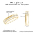 thumbnail image 6 of Rosec Jewels Moissanite Wedding Band Ring for Men (D-VS1 Grade Certified), 14K Yellow Gold, US 12.00, 6 of 7