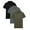 Black+Grey+Green, variant on 3 Pack Mens Polo Shirts Mesh Short Sleeve Quick Dry Moisture Wicking Golf Casual Workout Shirts,L