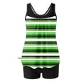 thumbnail image 5 of Trajes de baño tankini para mujer Trajes de baño de dos piezas con espalda de tiras y estampado conservador para mujer Traje de baño de dos piezas para mujer, 5 of 5