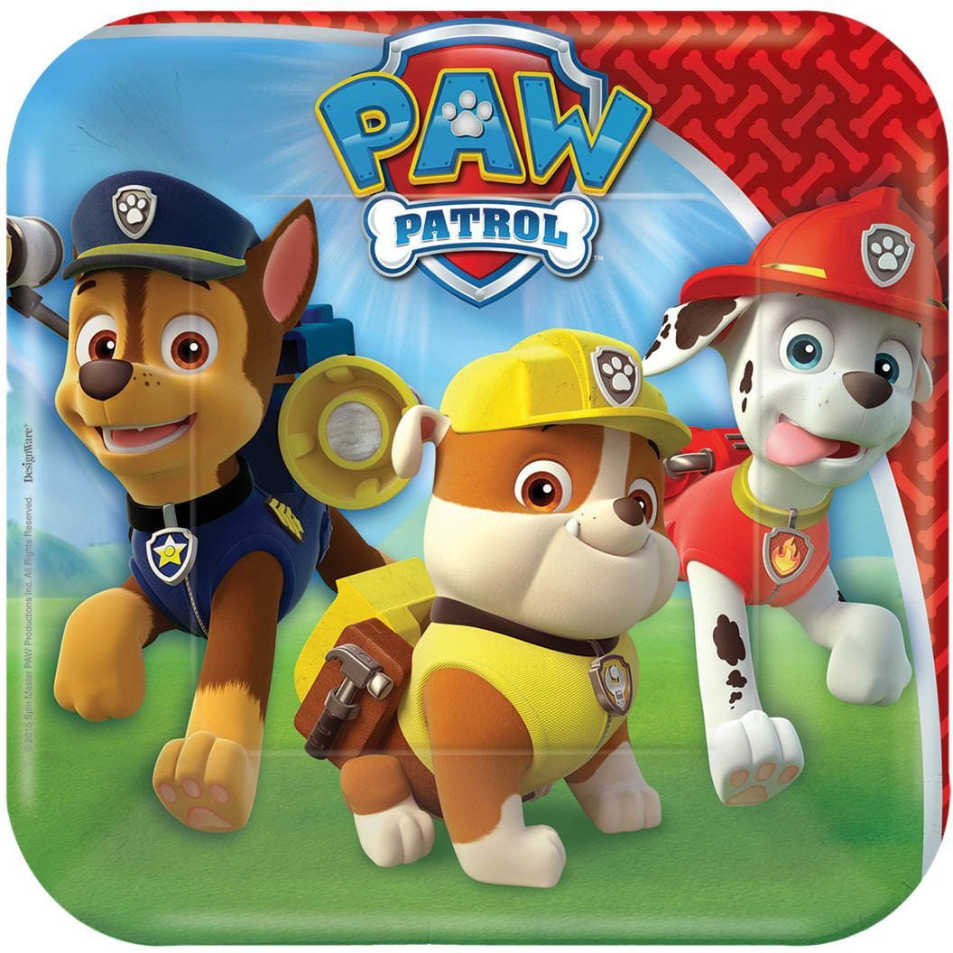 Paw Patrol birthday party supplies 8 pack dessert plates