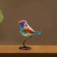 thumbnail image 3 of Colorful Birds Ornament, Acrylic Modern Style Tabletop Bird Figurine Decorative Ornaments, Stained Birds On Branch Decor for Living Room, Bedroom, Desktop, Cabinets, Garden, 3 of 9
