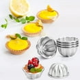 thumbnail image 5 of 12 Pack Egg Tart Molds, Aluminum Alloy Pudding Jelly Molds, Reusable Cake Tartlets, Cupcake and Muffin Cups for Baking, Flower Shape, Non-sticky, 5 of 6