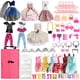thumbnail image 1 of Muñeca Barbie Fashionistas Le Dressing de Rêve rosa y rubia, suministrada con perchas y más de 66 accesorios, juguete para niños, 1 of 4