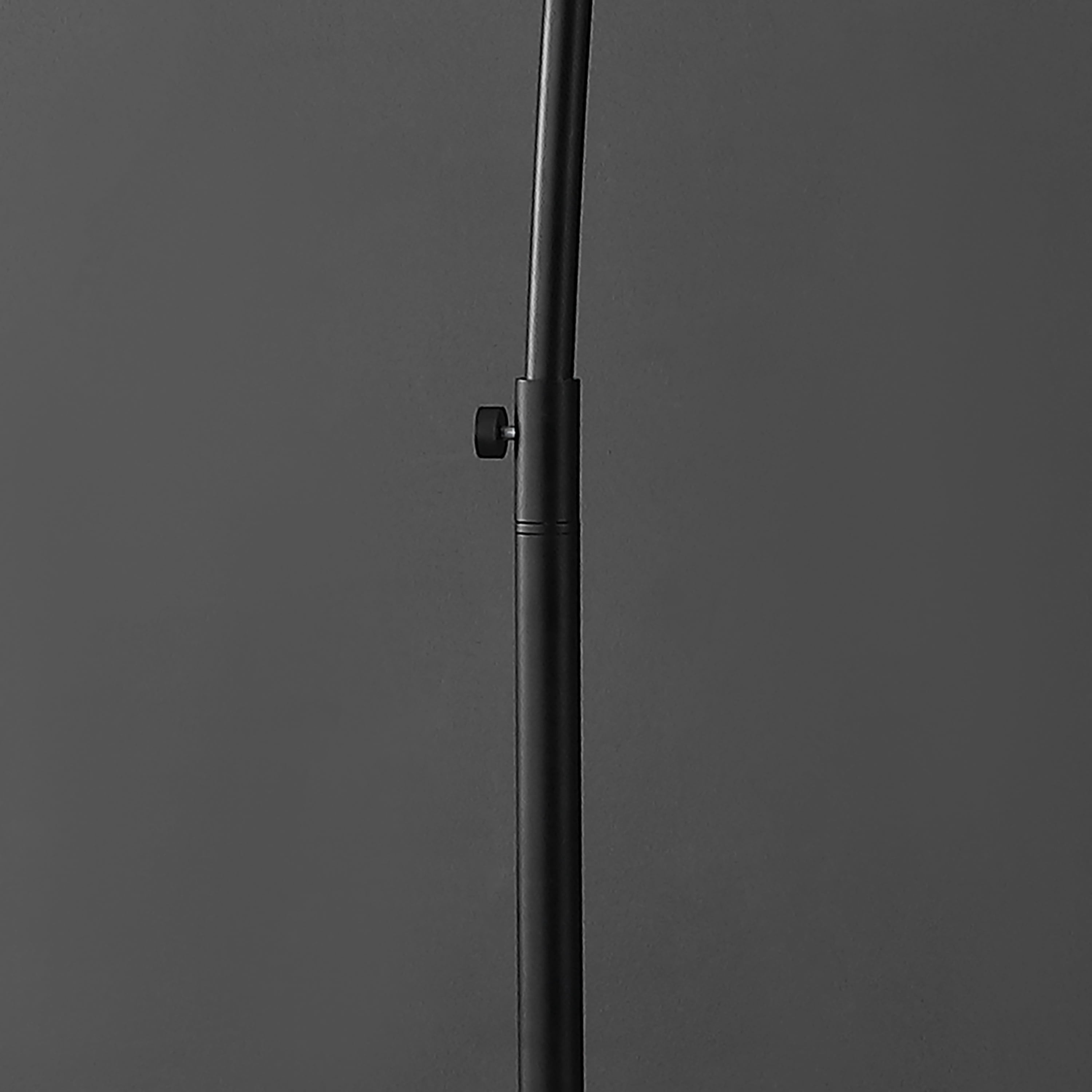 Safavieh Couture Rosabellina 80" Powder Coating Black and Gray Marble Base Floor Lamp
