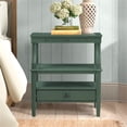 thumbnail image 2 of Comfort Pointe Newton Vintage Vert Bois 1-Tiroir Rangement Table de Chevet, 2 of 11
