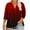 Wine [New Arrivals: Mix, Match & Save], variant on Plus Size Women's Casual Printed 3/4 Sleeve V-Neck Blouse Shirt Top Fashionable Comfortable Loose Fit Tunic Length Floral Print | CSEONE,Army Green XL