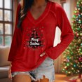 thumbnail image 6 of FDGIU Cute Christmas Graphic Tee for Women, Long Sleeve Crewneck Blouse, Cozy Loose Fit for Holiday Parties, 6 of 6