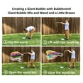thumbnail image 5 of Bubbleventi Giant Bubble Kit | Made in USA | Includes 2 Earth Friendly Eco-Wands, a Tips and Tricks Booklet, and 1 Bubble Mix - Makes 4 Gallons of Big Bubble Solution for Birthdays and STEM Fun, 5 of 6