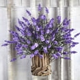 thumbnail image 5 of MINKUROW Artificial Lavender Silk Flowers Plastic Fake Plant Make a Bountiful Flower Arrangement Decor Your Outdoor Indoor House 12 Pieces, 5 of 7