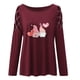 thumbnail image 4 of Blusa de manga larga con estampado de día de San Valentín y hombros descubiertos para mujer Fridja  hkj1117, 4 of 7