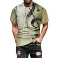 thumbnail image 3 of T-shirts pour Hommes Aqestyerly Mode de Rue Décontractée Design Intéressant Imprimé Col Rond Manches Courtes, 3 of 6