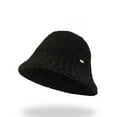 thumbnail image 2 of ZQUUVOU Winter Bucket Hat Fluffy Faux Fur Fisherman Solid Color Fisherman Hat Women's Winter Warm And Cold Proof Face Small Basin B-Black, 2 of 3
