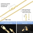 thumbnail image 3 of 2mm Rope Chain 14K Gold Plated 925 Sterling Silver Chain Necklace for Women, Shiny & Sturdy & Comfortable Womens Chains Necklaces, 16 18 20 22 24 26 Inch, 3 of 5