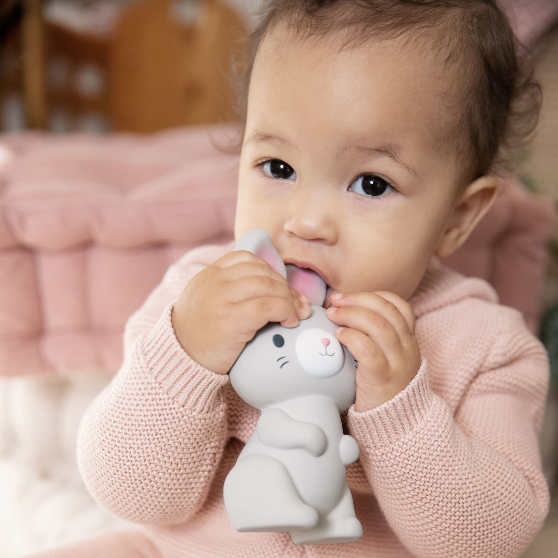 Sylvi Natural Rubber Teether Toy, BPA-Free, Ages 3+ Months