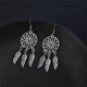 thumbnail image 4 of Pendientes de turquesa azul para mujer, joyería vintage bohemia occidental, pendientes colgantes de plumas de atrapasueños de indios nativos americanos, 4 of 5
