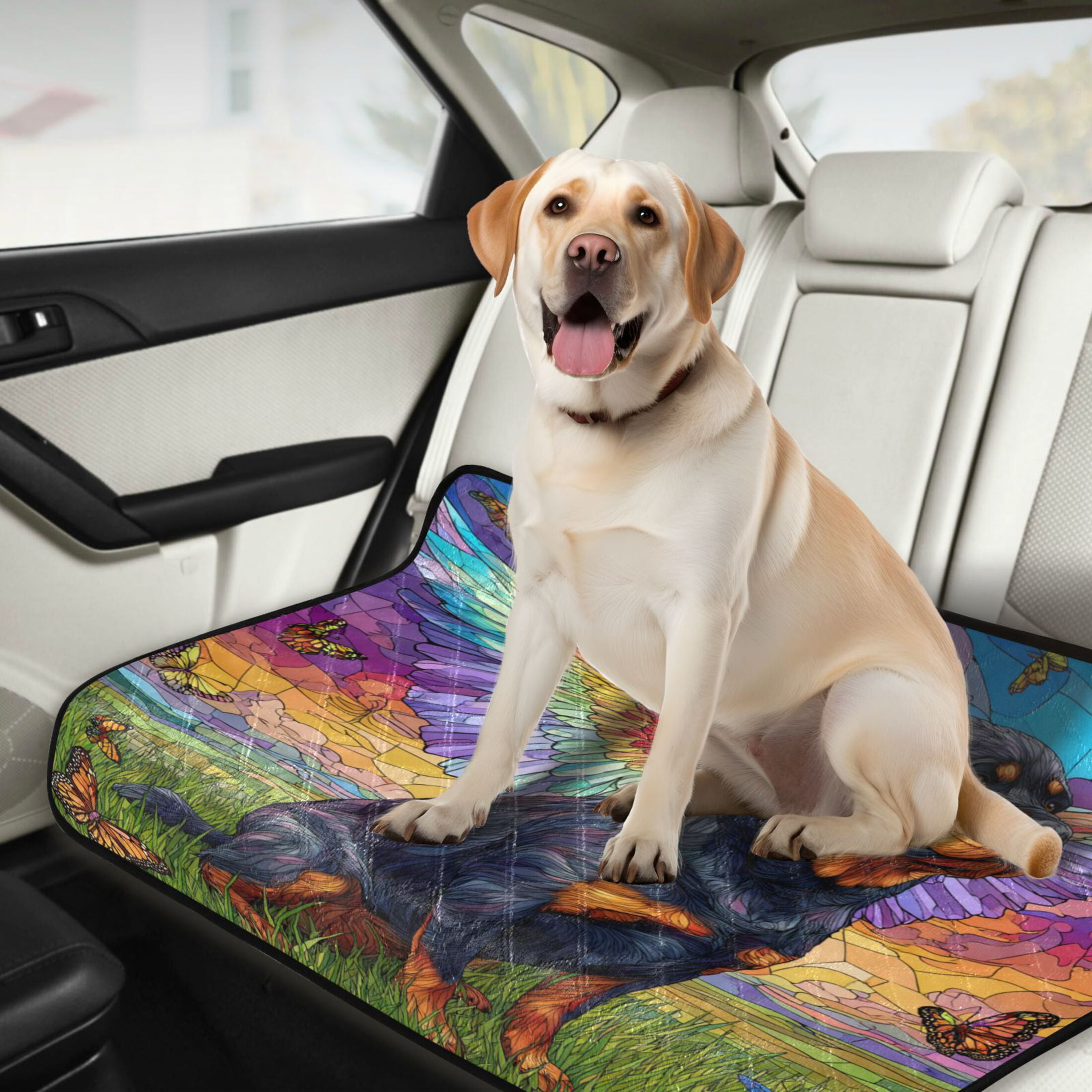 Qxltty Rottweiler Dog Cat litter Pads Pet Set of 3 Diaper Mats Center Anti-leakage Layer Absorbent Soft and Comfortable
