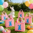 thumbnail image 4 of Honmine 12-Piece Easter Gift Bags Set, Rabbit Pattern Holiday Decorative Bags, Available in 6 Colors, Spring Party Favor Bags, 4 of 6