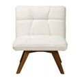 thumbnail image 3 of Baxton Studio Darielle Japandi Cream Boucle Fabric and Walnut Brown Finished Rubberwood Accent Chair, 3 of 7