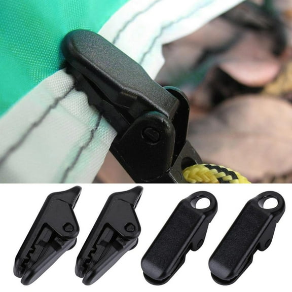 VBESTLIFE 20Pcs Outdoor Camping Tarp Tighten Tool,20Pcs Outdoor Camping Tarp Tighten Tool Plastic Alligator Clip Clamp Snap Black