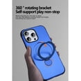 thumbnail image 4 of for iPhone 15 Pro Max Case, Ultra Slim Lightweight PC Cover with 360° Rotating Magnetic Ring Kickstand, Luxury Shockproof Anti-Scratch Drop Protective Skin-Friendly Phone Cover, Gray, 4 of 9