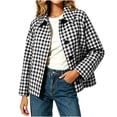 thumbnail image 2 of AloohaidyvioNo Boundaries Fall Jackets for Women Lightweight Trendy Casual Button Down Plaid Jacket, 2 of 7