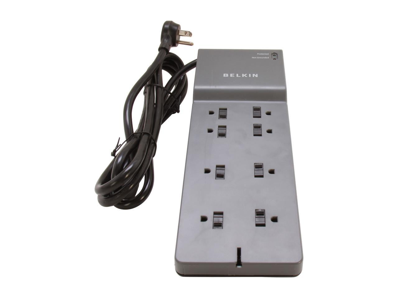 Belkin BE108000-08-CM 2500 J Home/Office Surge Protector with 8 AC Outlets and 8 ft. Cord - Black