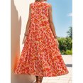 thumbnail image 6 of ZOELNIC Women's Summer Boho Dress Sleeveless V-Neck Maxi Sundress, Casual Loose Fit Tie-Dye Print Beach Dress, L, 6 of 7