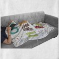 thumbnail image 6 of Wording Soft Flannel Fleece Throw Blanket, Doodle Colorful Typography Oh Happy Day Words with Dots and Snowflake Images, Cozy Plush for Indoor and Outdoor Use, 50" x 60", Multicolor, by Ambesonne, 6 of 6