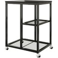 thumbnail image 4 of CQAOE Printer Stand with Storage Shelf, Mobile Printer Table with Wheels, CPU Rack, Office Utility Cart for Home Office, 2-Tier Computer Trolley, Space-Saving Office Storage Organizer (Black), 4 of 7