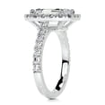 thumbnail image 2 of Bella Jewel 14K White Gold Plated Ring for Women's - Wedding Ring - Emerald Cut Excellent 2.2 Ct Diamond Ring for women's - Eternity Diamond Ring for Women's - Halo Diamond Ring for Women's, 2 of 3