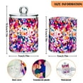 thumbnail image 5 of Yayeee 2 Pack Qtip Holder Bathroom Cotton Swab Canister with Lid Clear Dispenser Set, Purple Colorful Circles, 5 of 6