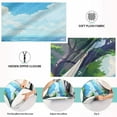 thumbnail image 3 of Summer Seaside Landscape Plush Pillow Cases Standard Size Ultra Soft Warm Pillowcases with Zipper 20"x26", 3 of 9