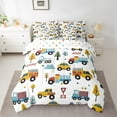thumbnail image 2 of Erosebridal Cartoon Transportation Bedding Twin Size, Truck Tractor Car Comforter Sets with Sheets, Reversible 7pcs, 2 of 4