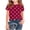 Red-07, variant on DISKEBUISS Children's Shirts - Polka Dot Print Casual Round Neck Short Sleeve Summer Blouse for Play & Everyday Wear