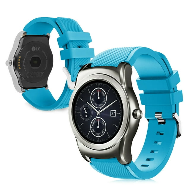 Mignova Watch Band For LG Watch R W100/LG Watch Urbane W150,Sport Silicone Strap Quick Release Soft Rubber Replacement Watch Bands for LG Watch R W100/LG Watch Urbane W150(Blue)