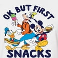thumbnail image 3 of Mickey & Friends - Ok, But First Snacks - Juniors Cropped Cotton Blend T-Shirt, 3 of 5