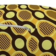 thumbnail image 3 of Retro Pouf Cover with Zipper, Abstract Diagonal Chains Pattern Along Striped Circles Shapes in Geometric Design, Soft Decorative Fabric Unstuffed Case, 30" W X 17.3" L, Multicolor, by Ambesonne, 3 of 5