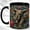 Black, variant on Ornate Elephant Coffee Mug, Lotus Animal Mug, Ceramic 11 oz