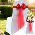 thumbnail image 2 of WMGHA Christmas Chair Back Bow - Reusable Holiday Chair Tie Decorations, Adjustable Chair Sash for Christmas Party, Thanksgiving,Holiday Dinner, Harvest Dinner, Banquet,Reception,New Year Decor, 2 of 4