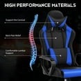 thumbnail image 4 of BIQWBIC Gaming Chair, High-Back Ergonomic Video Game Chair for Teen, with Adjustable Seat, Lumbar Support, Armrest and Headrest, Blue, 4 of 7