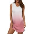 thumbnail image 3 of Bovxnpu Womens Summer Dress, Women's Casual Sundress Flowy A-Line Dresses Mini Dress, Women's Summer Fashion Printing Sleeveless V-Neck Dress M, 3 of 6